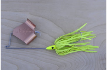 Image of Lunker Lure Original Buzz Bait, Chartreuse Skirt/Copper Blade, 1/2oz, 4212-0668
