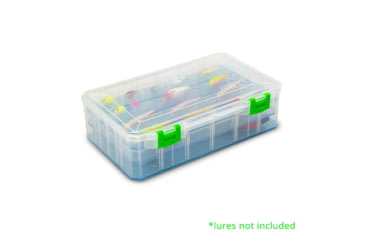 Image of Lure Lock 3 in 1 Deep Box w/Dividers &amp; Ocean Blue Tak Liner, Clear/Green, LL1DWD