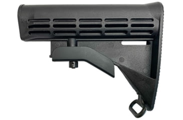 Image of Luth-AR M4 Buttstock w/Rear Sling Swivel and Retro Latch Plate, Black, Carbine, BS-M4-ADP