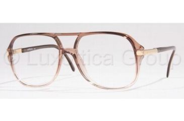 Image of Luxottica Eyeglasses LU3514U with No-Line Progressive Rx Prescription Lenses A081-5220 - Brown On Transparent 