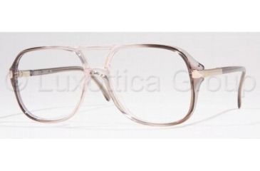 Image of Luxottica Eyeglasses LU3514U with No-Line Progressive Rx Prescription Lenses K109-5820 - Brown On Transparent 