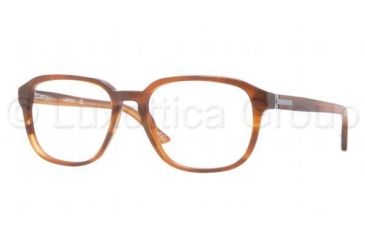 Image of Luxottica LU3207 Eyeglass Frames C226-5218 - Light Striped Havana Frame, Demo Lens Lenses