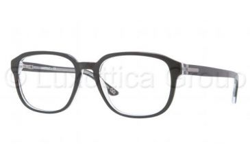 Image of Luxottica LU3207 Eyeglass Frames C388-5218 - Top Black On Transparent Frame