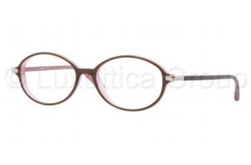 Image of Luxottica LU4334 Single Vision Prescription Eyeglasses C518-5116 - Plum on Pink Frame, Demo Lens Lenses
