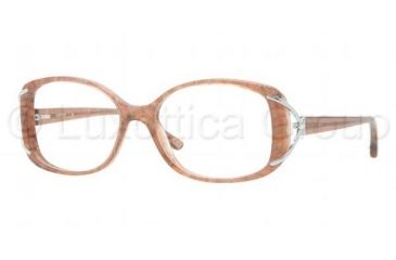 Image of Luxottica LU4337B Progressive Prescription Eyeglasses C513-5216 - Transparent Brown Frame