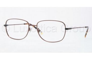 Image of Luxottica LU6563 Single Vision Prescription Eyeglasses 3063-5417 - Brown Frame