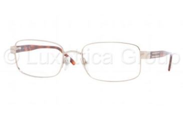 Image of Luxottica Titanium LC 1408T Eyeglasses Styles Gold White Frame w/Non-Rx 53 mm Diameter Lenses, 4098-5319