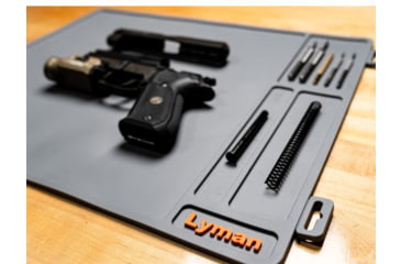 Image of Lyman Essential Armorers Mat - Flat w/ Hang Tag, Grey, 04074