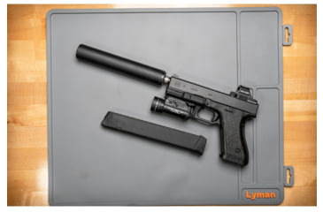 Image of Lyman Essential Armorers Mat - Flat w/ Hang Tag, Grey, 04074