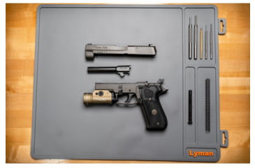 Image of Lyman Essential Armorers Mat - Flat w/ Hang Tag, Grey, 04074