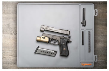 Image of Lyman Essential Armorers Mat - Flat w/ Hang Tag, Grey, 04074