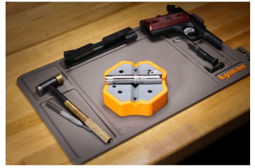 Image of Lyman X-Block Gunsmith Bench Block, Grey/Orange, 04079