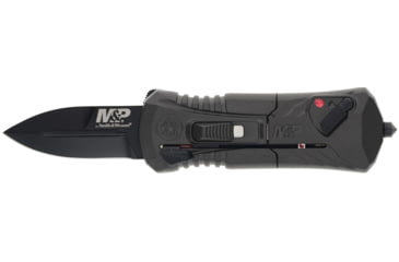 Image of M&amp;P MPOTF Compact Assisted Opening Folding Knife, 1.9in, AUS-8 Steel, Spear Point Blade, Aluminum, Gray/Black Handle, Box, 1224861