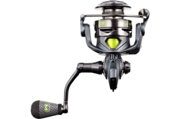 Image of Lew's MACH Jacked Spinning Reel and Rod Combo, 6ft 6in, 1-PC HM50 Graphite Rod, Ultra-Light  w/ Fast, SZ 100 Reel, 5.2-1 Ratio, Tanso Tech Frame, Black/Red, MJ1066ULS