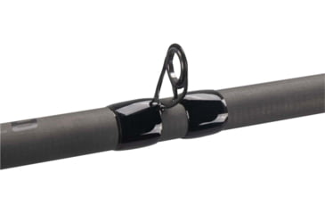 Image of Team Lew's Signature Series Casting Rod, 7ft 6in 1-PC Graphite Blank w/ FOCAS Technology, Medium  w/ Fast, Seaguide RA Line Guides, Split-Grip Handle, Silver/Black, TLS76M-CB