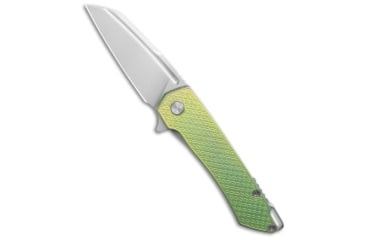 Image of Machinewise MachineWise Mojave Flipper Knife Green Mosaic Ti 3.50" SW S90V, Green, CPM S90V, adult, BHQ-235929