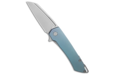 Image of Machinewise Mojave Flipper Folding Knife, 3.50in, S90V, Wharncliffe Blade, Titanium, Blue Handle, w/ Navy Fade Ti, Blue/Gray, 8.375 inch, BHQ-223235
