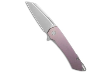 Image of Machinewise Mojave Flipper Folding Knife, 3.50in, S90V, Wharncliffe Blade, Titanium, Pink Handle, Pink/Gray, 8.375 inch, BHQ-223237