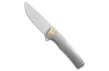 Image of Machinewise Sonora Integral Folding Knife, 3.40in, CPM 20CV, Drop Point Blade, Titanium, Gray Handle, Fine Step Texture Raw, Gray/Gray, 7.80 inch, BHQ-210679