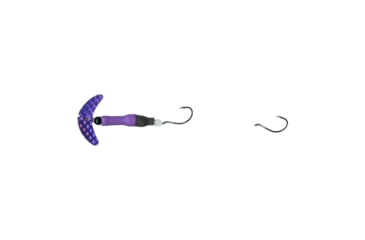 Image of Mack's Lure Wally Pop Crawler Series Spinner, 2 Hooks Size 2, Leader 72 in, Purple Scale Smile Blade, Vivid Purple/Black, 63063