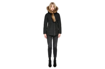 Image of Mackage Adali Fitted Winter Down Coat With Fur Hood - Womens, Black, Medium ADALI-BLACK-M