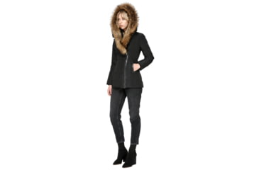 Image of Mackage Adali Fitted Winter Down Coat With Fur Hood - Womens, Black, Medium ADALI-BLACK-M