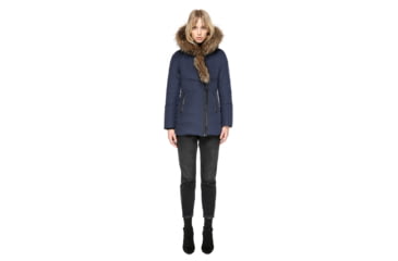Image of Mackage Adali Fitted Winter Down Coat With Fur Hood - Womens, Ink, Extra Small ADALI-INK-XS