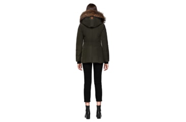 Image of Mackage Adali Fitted Winter Down Coat With Fur Hood - Womens, Army, Extra Small, ADALI-ARMY-XS