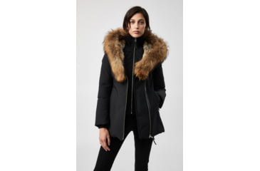 Image of Mackage Akiva Waterproof Down Coat w/ Fur Hood, Black / Natural Fur, Large, Akiva-R-Black-L