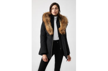 Image of Mackage Akiva Waterproof Down Coat w/ Fur Hood, Black / Natural Fur, Large, Akiva-R-Black-L