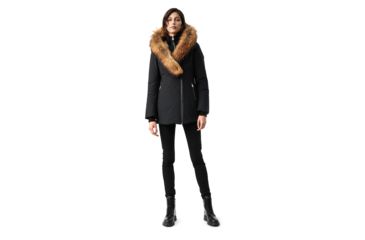 Image of Mackage Akiva Waterproof Down Coat w/ Fur Hood, Black / Natural Fur, Large, Akiva-R-Black-L