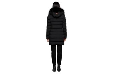 Image of Mackage Calla Lightweight Down Coat With Fur Trimmed Hood - Womens, Black, Large, CALLA-BLACK-L