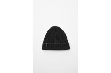 Image of Mackage Doris Classic Knit Hat w/ Fox Fur Pompom - Womens, Black/Black, One Size, Doris-R-Black/Black
