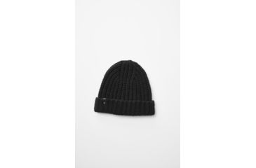 Image of Mackage Doris Classic Knit Hat w/ Fox Fur Pompom - Womens, Black, One Size, Doris-R-Black
