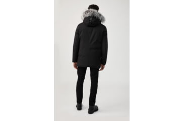 Image of Mackage Edward Down Parka - Mens, Black / Silverfox Fur, 36, Edward-XR-Bl/Silv-36
