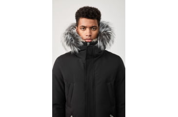 Image of Mackage Edward Down Parka - Mens, Black / Silverfox Fur, 36, Edward-XR-Bl/Silv-36