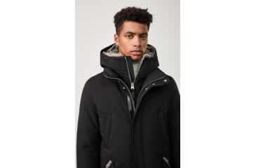 Image of Mackage Edward Down Parka - Mens, Black / Silverfox Fur, 36, Edward-XR-Bl/Silv-36