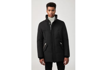 Image of Mackage Edward Down Parka - Mens, Black / Silverfox Fur, 36, Edward-XR-Bl/Silv-36