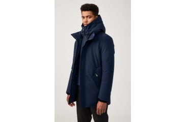 Image of Mackage Edward Down Parka, Non-Fur - Mens, Navy, 40, Edward-NF-Navy-40