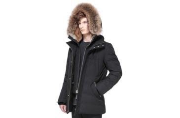 Image of Mackage Edward Hip Length Down Winter Parka With Fur - Men's, Black, 3XL, EDWARD-BLACK-46