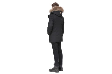 Image of Mackage Edward Hip Length Down Winter Parka With Fur - Men's, Black, 3XL, EDWARD-BLACK-46