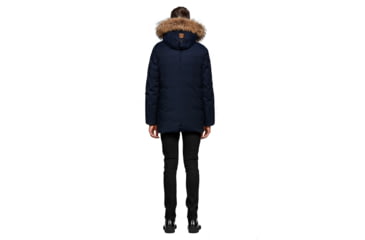 Image of Mackage Edward Hip Length Down Winter Parka With Fur - Men's, Navy, 36, EDWARD-NAVY-36