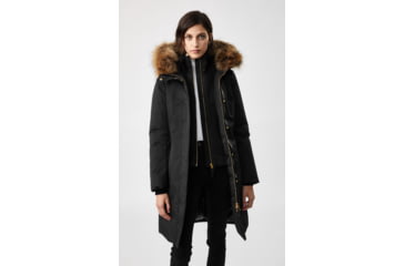Image of Mackage Harlowe Down Coat - Womens, Black / Natural Fur, Extra Small, Harlowe-R-Black-XS