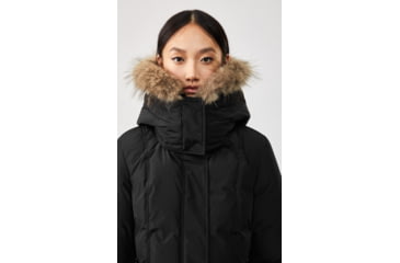 Image of Mackage Jada Maxi Down Coat - Womens, Black / Natural Fur, Extra Small, Jada-R-Black-XS