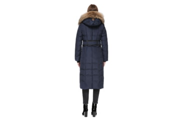 Image of Mackage Jada Maxi Length Winter Down Coat With Sheepskin - Womens, Ink, Extra Small JADA-INK-XS