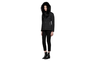 Image of Mackage Kadaliina-X, Black-Fox Fur, S, KADALIINA-X-BLACK-FOX FUR-S