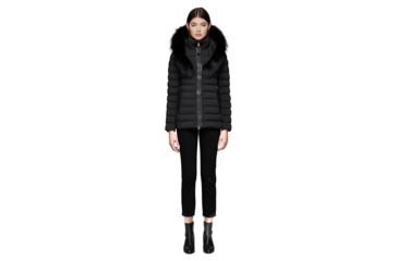 Image of Mackage Kadaliina-X, Black-Fox Fur, S, KADALIINA-X-BLACK-FOX FUR-S