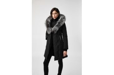 Image of Mackage Kay Down Coat - Womens, Black / Silverfox Fur, Medium, Kay-XR-Black/Silver-M