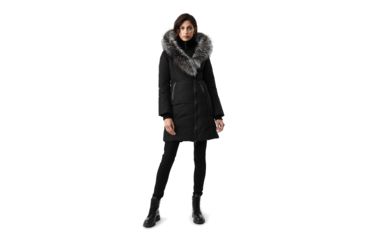Image of Mackage Kay Down Coat - Womens, Black / Silverfox Fur, Medium, Kay-XR-Black/Silver-M