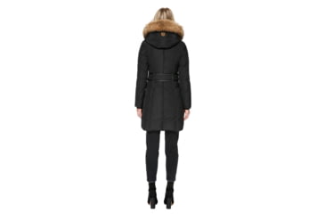 Image of Mackage Kay Mid Length Winter Down Coat With Fur Collar - Womens, Black, Extra Small KAY-BLACK-XS